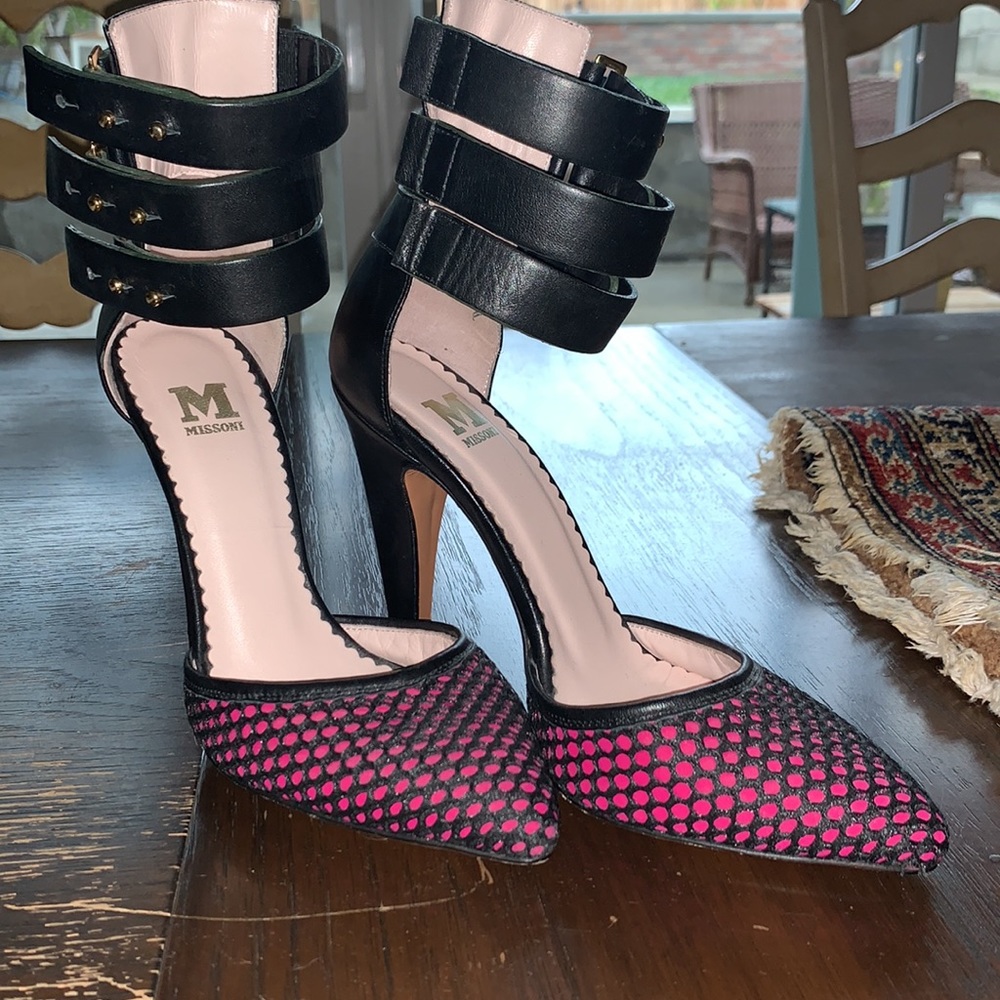 Missoni gorgeous fishnet leather heels - Picture 2 of 9